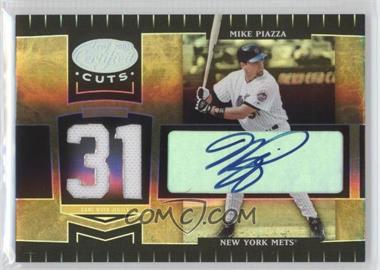 2004 Leaf Certified Cuts - [Base] - Marble Gold Jersey Number Materials Signatures #123 - Mike Piazza /31