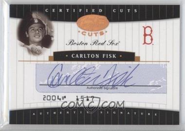 2004 Leaf Certified Cuts - Check Signatures - Blue #CC-14 - Carlton Fisk /10