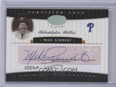 2004 Leaf Certified Cuts - Check Signatures - Red #CC-46 - Mike Schmidt /7