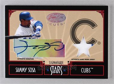 2004 Leaf Certified Cuts - Stars - Jerseys Signatures #S-28 - Sammy Sosa /21