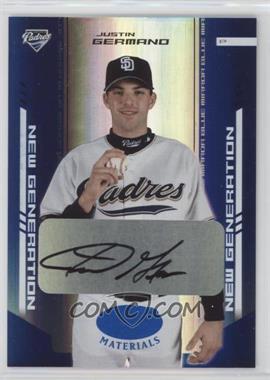 2004 Leaf Certified Materials - [Base] - Blue Mirror Autographs #242 - New Generation - Justin Germano /100