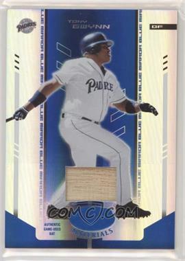 2004 Leaf Certified Materials - [Base] - Blue Mirror Bat #219 - Tony Gwynn /50