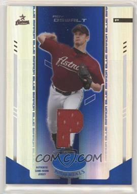 2004 Leaf Certified Materials - [Base] - Blue Mirror Position Fabric #166 - Roy Oswalt /100