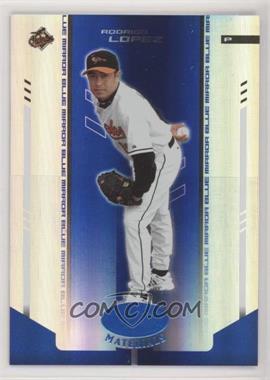 2004 Leaf Certified Materials - [Base] - Blue Mirror Position Fabric #169 - Rodrigo Lopez /50