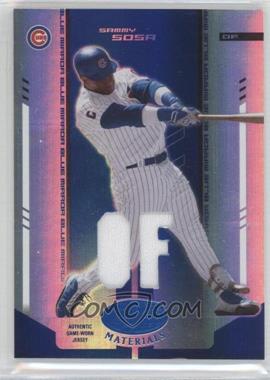 2004 Leaf Certified Materials - [Base] - Blue Mirror Position Fabric #170 - Sammy Sosa /100