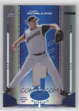 2004 Leaf Certified Materials - [Base] - Blue Mirror Position Fabric #207 - Curt Schilling /100