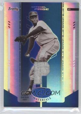 2004 Leaf Certified Materials - [Base] - Blue Mirror Position Fabric #237 - Satchel Paige /25