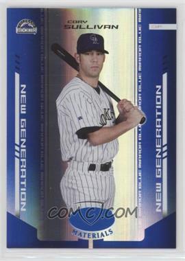 2004 Leaf Certified Materials - [Base] - Blue Mirror #278 - New Generation - Cory Sullivan /50