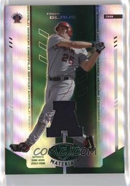 2004 Leaf Certified Materials - [Base] - Emerald Mirror AL/NL Fabric Prime #185 - Troy Glaus /5