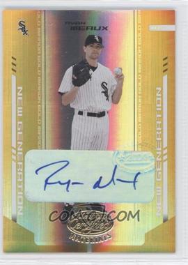 2004 Leaf Certified Materials - [Base] - Gold Mirror Autographs #295 - New Generation - Ryan Meaux /25