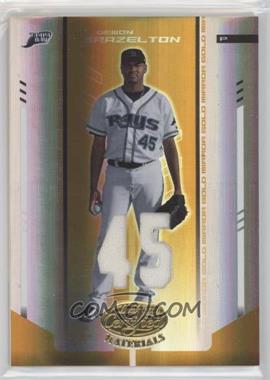 2004 Leaf Certified Materials - [Base] - Gold Mirror Jersey Number Fabric #52 - Dewon Brazelton /25