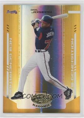 2004 Leaf Certified Materials - [Base] - Gold Mirror #246 - New Generation - Onil Joseph /25 [EX to NM]