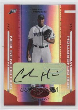 2004 Leaf Certified Materials - [Base] - Red Mirror Autographs #248 - New Generation - Carlos Hines /200