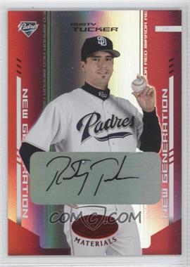 2004 Leaf Certified Materials - [Base] - Red Mirror Autographs #274 - New Generation - Rusty Tucker /200