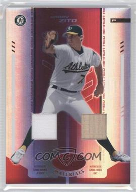 2004 Leaf Certified Materials - [Base] - Red Mirror Combo Relics #18 - Barry Zito /250