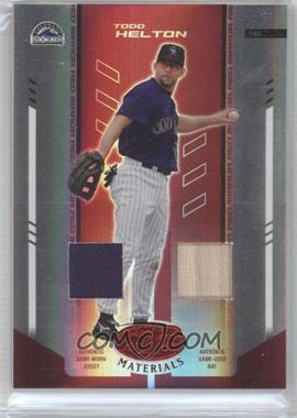 2004 Leaf Certified Materials - [Base] - Red Mirror Combo Relics #181 - Todd Helton /250