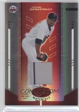 2004 Leaf Certified Materials - [Base] - Red Mirror Fabric #102 - Johan Santana /250