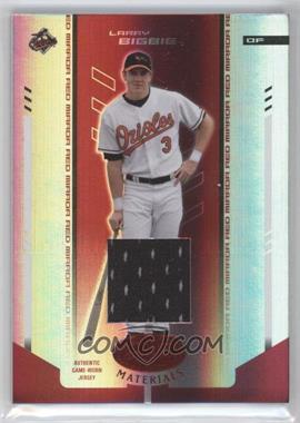 2004 Leaf Certified Materials - [Base] - Red Mirror Fabric #121 - Larry Bigbie /250