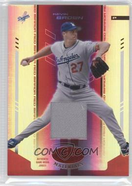 2004 Leaf Certified Materials - [Base] - Red Mirror Fabric #205 - Kevin Brown /250