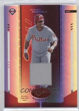 2004 Leaf Certified Materials - [Base] - Red Mirror Fabric #21 - Bobby Abreu /150