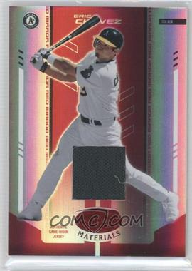 2004 Leaf Certified Materials - [Base] - Red Mirror Fabric #58 - Eric Chavez /150