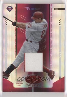 2004 Leaf Certified Materials - [Base] - Red Mirror Fabric #98 - Jim Thome /150