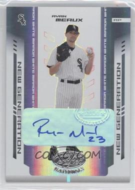 2004 Leaf Certified Materials - [Base] - White Mirror Autographs #295 - New Generation - Ryan Meaux /100