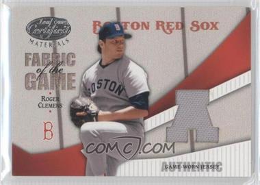 2004 Leaf Certified Materials - Fabric of the Game - AL/NL #FG-105 - Roger Clemens /100