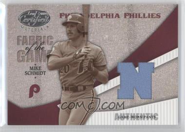 2004 Leaf Certified Materials - Fabric of the Game - AL/NL #FG-79 - Mike Schmidt /100