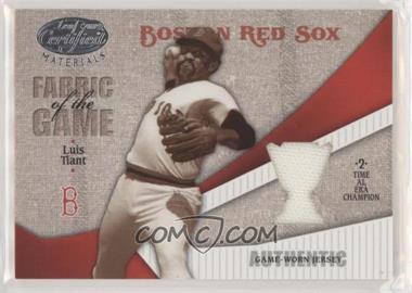 2004 Leaf Certified Materials - Fabric of the Game - Award #FG-176 - Luis Tiant /50