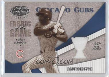 2004 Leaf Certified Materials - Fabric of the Game - Award #FG-8 - Andre Dawson /50