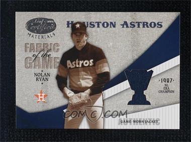 2004 Leaf Certified Materials - Fabric of the Game - Award #FG-84 - Nolan Ryan /50