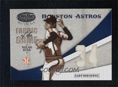 2004 Leaf Certified Materials - Fabric of the Game - Jersey Number #FG-83 - Nolan Ryan /34