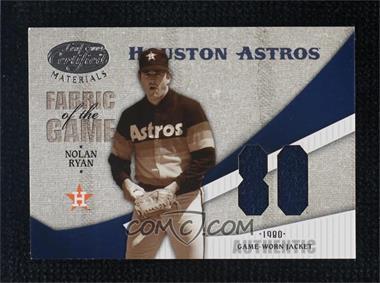 2004 Leaf Certified Materials - Fabric of the Game - Jersey Year #FG-84 - Nolan Ryan /80
