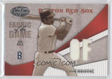 2004 Leaf Certified Materials - Fabric of the Game - Position #FG-58 - Jim Rice /100