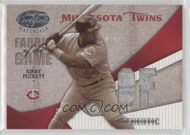 2004 Leaf Certified Materials - Fabric of the Game - Position #FG-66 - Kirby Puckett /50