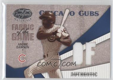 2004 Leaf Certified Materials - Fabric of the Game - Position #FG-8 - Andre Dawson /100