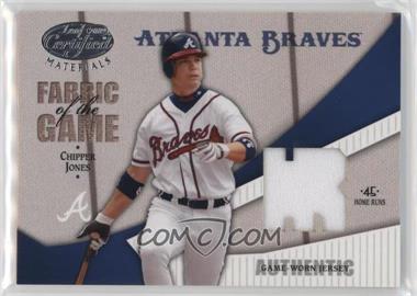 2004 Leaf Certified Materials - Fabric of the Game - Stats #FG-132 - Chipper Jones /45