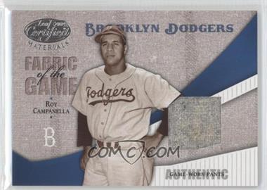 2004 Leaf Certified Materials - Fabric of the Game #FG-110 - Roy Campanella /100