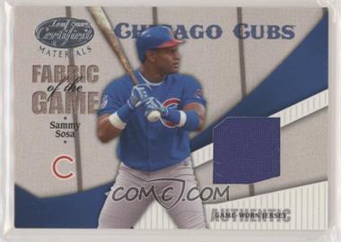 2004 Leaf Certified Materials - Fabric of the Game #FG-190 - Sammy Sosa /100