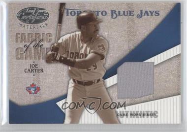 2004 Leaf Certified Materials - Fabric of the Game #FG-59 - Joe Carter /100