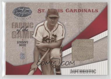 2004 Leaf Certified Materials - Fabric of the Game #FG-62 - Johnny Mize /100 [Good to VG‑EX]
