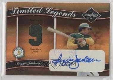 2004 Leaf Limited - Limited Legends Materials - Jersey Number Signatures #LL-15 - Reggie Jackson /50