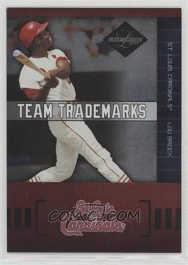 2004 Leaf Limited - Team Trademarks #TT-9 - Lou Brock /100