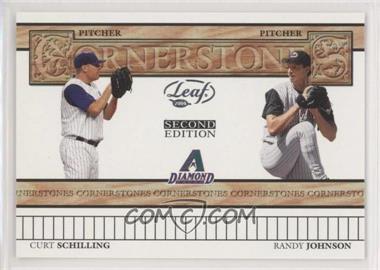 2004 Leaf Second Edition - Cornerstones #CS-9 - Curt Schilling, Randy Johnson