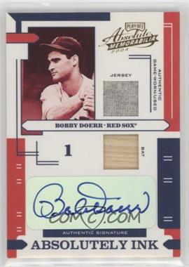 2004 Playoff Absolute Memorabilia - Absolutely Ink - Combo Materials #AI-21 - Bobby Doerr /100