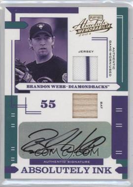 2004 Playoff Absolute Memorabilia - Absolutely Ink - Combo Materials #AI-22 - Brandon Webb /50