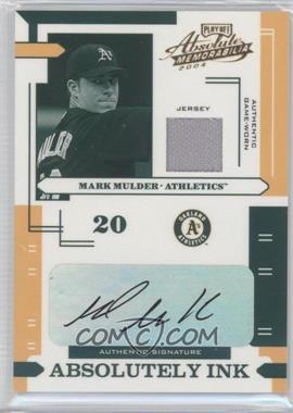 2004 Playoff Absolute Memorabilia - Absolutely Ink - Materials #AI-82 - Mark Mulder /20