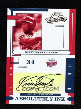 2004 Playoff Absolute Memorabilia - Absolutely Ink #AI-76 - Kirby Puckett /25