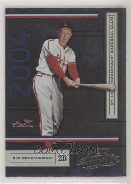 2004 Playoff Absolute Memorabilia - [Base] - Retail #183 - Red Schoendienst